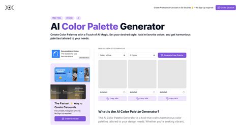 AI Color Palette Generator And 28 Other AI Alternatives For Color palette generation