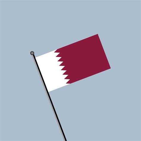 Illustration Of Qatar Flag Template Vector Art At Vecteezy