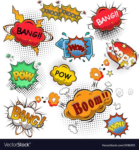 Comic Speech Bubbles Royalty Free Vector Image