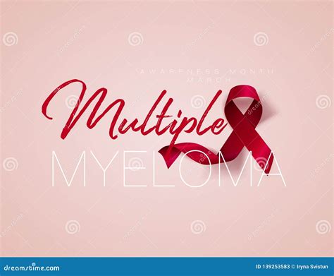 Multiple Myeloma Awareness Calligraphy Poster Design Realistic