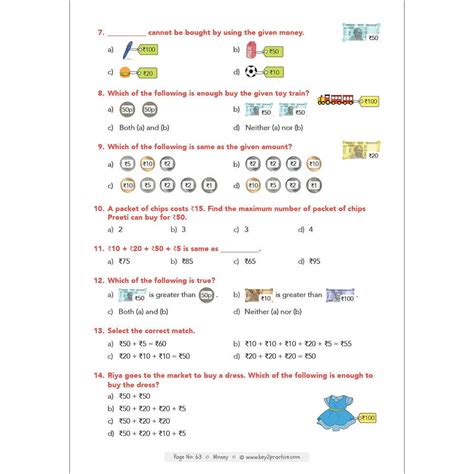 Class 1 Maths Olympiad Test Papers Activity Based Worksheets