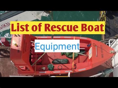 List Of Rescue Boat Equipment As Per SOLAS Requirements YouTube