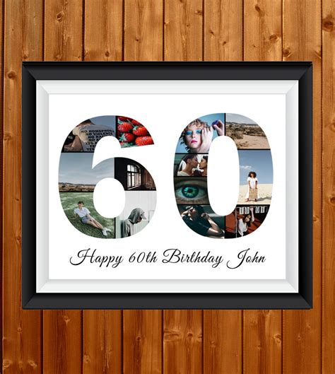 60th Birthday Collage Sixty Birthday Collage 60 Birthday Etsy