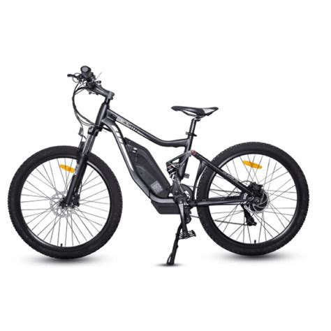 Ecotric 750w Tornado Full Suspension Mountain Electric Bike Matte Bl