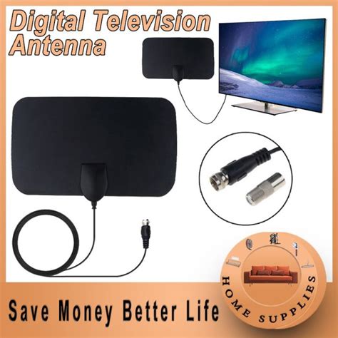 Antenna Hdtv Flat Hd Digital Indoor Amplified Mile Range Lazada Ph