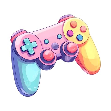 Gamepad Color Cute Cartoon Illustration Gamepad Game Game Controller