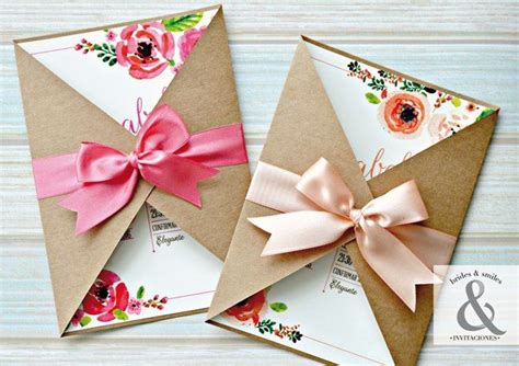 Nos Encanta El Estilo De Esta Invitaci N La Combinaci N De Papel Kraft