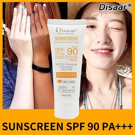 Disaar Sunscreen Facial Body Sunscreen SPF 90 Waterproof Moisturizing