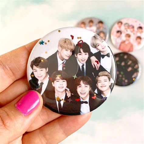 Bts Merch Kpop Pins Bts Pins Bangtan Boys Kpop Pinback Etsy