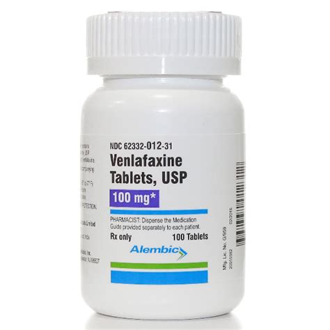 VENLAFAXINE HCL 100MG RX Products