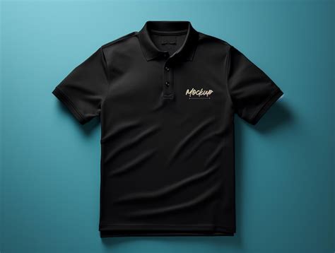 Premium PSD | Black Polo shirt mockup PSD