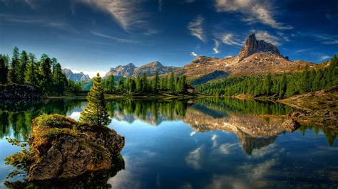 Sfondi Luce Del Sole Paesaggio Foresta Montagne Lago Acqua