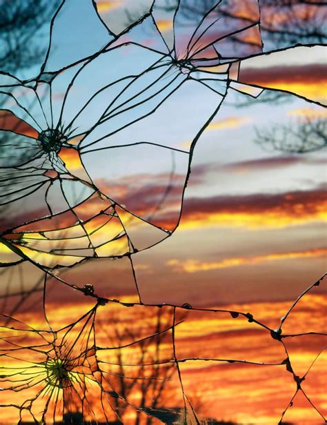 Sunsets Look Like Stained Glass Art When Captured Through Shattered