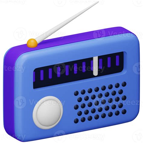 Radio D Rendering Isometric Icon Png