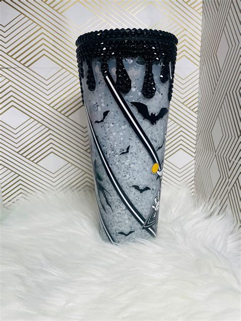 Nightmare Before Christmas Tumbler Jack Skellington And Zero Glitter