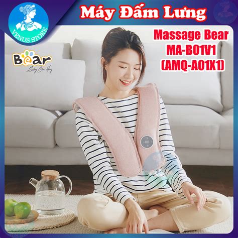 Máy Đấm Lưng Massage Vai Gáy Bear B01V1 Máy Massage Cổ Vai Gáy Sưởi