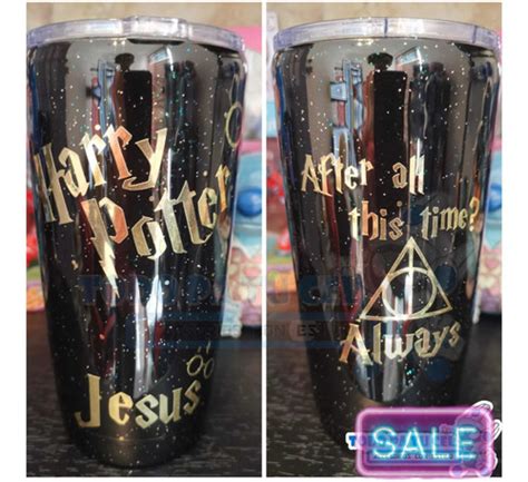 Vaso Térmico Personalizado Harry Potter Glitter Tumbler Meses sin