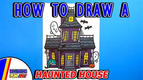 How To Draw A Haunted House YouTube