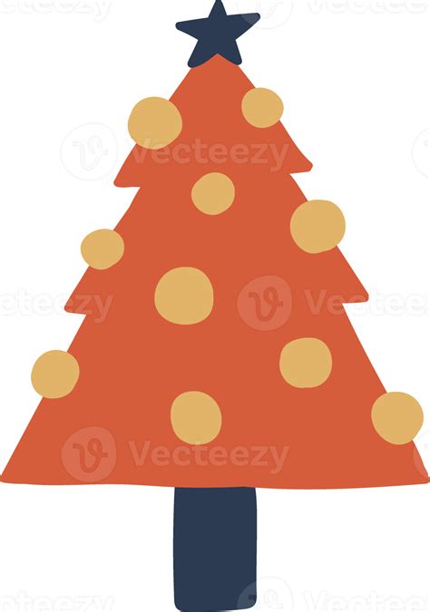 Orange Christmas Tree 13490330 Png