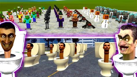 Skibidi Toilet Vs Minecraft Mobs Gmod Youtube