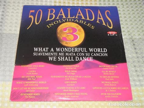 50 Baladas Inolvidables 3 Lps Anunciado En Tv Comprar Discos Lp