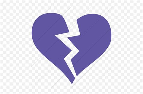 Iconsetc Simple Purple Classica Broken Heart Icon Transparent Broken