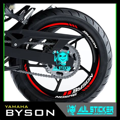 Jual Sticker Velg Yamaha Byson Depan Belakang Shopee Indonesia