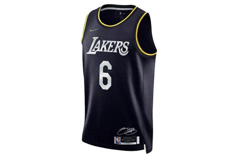 Nike NBA L.A. Lakers LeBron James Black MVP Swingman Jersey Black Homme ...