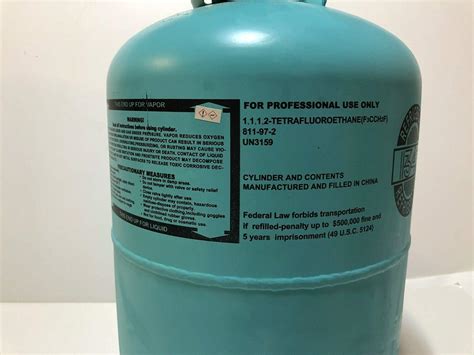 Zeiger R134a Refrigerant Full Of R 134a Net 30lb Tank 134a Suitable