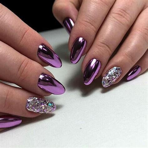 Фотография Purple chrome nails Nail designs Chrome nails designs