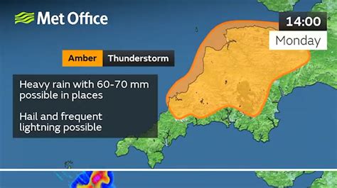 Uk Weather Danger To Life Amber Warning Issued Ahead Of Days Of Thunderstorms Mirror Online