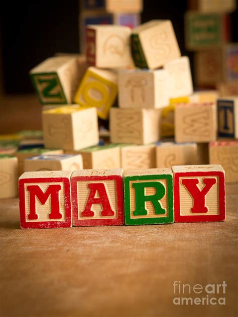 Mary Alphabet Blocks Photograph By Edward Fielding