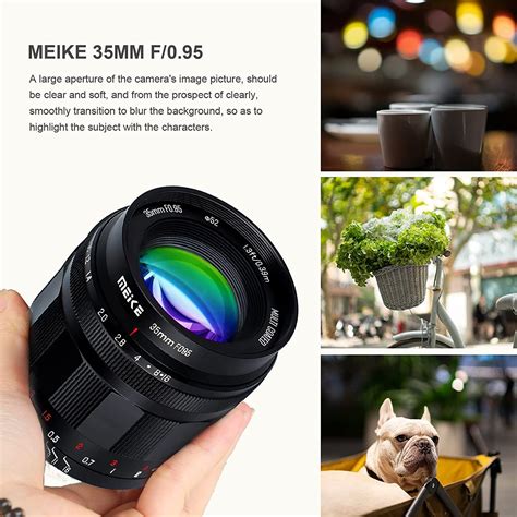 Meike 35mm F0 95 Large Aperture Aps C Manual Focus Lens For E X Mft Ef