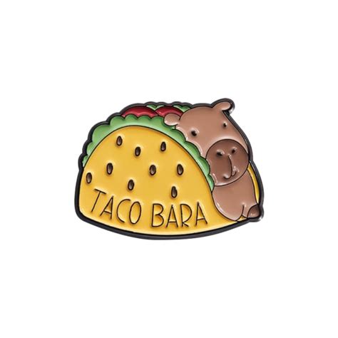 Tecknad M Ngsidig Capybara Pins Kawaii Och Brosch Ryggs Ck Badge A