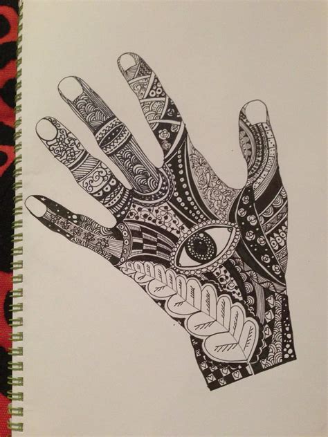 Zen Doodle Hand This Was Fun Danielle Hunter Flickr