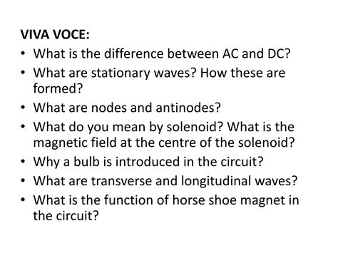 To Find The Frequency Of AC Mains Using Electromagnet Or Solenoid Pptx