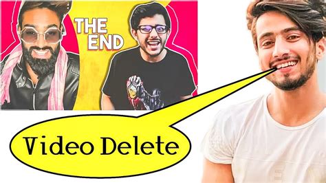 Carryminati Roast Video Delete Mr Faisu Delete Carryminati Video 😡😠