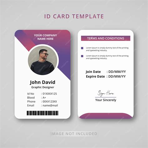 carnet de identidad vector premium