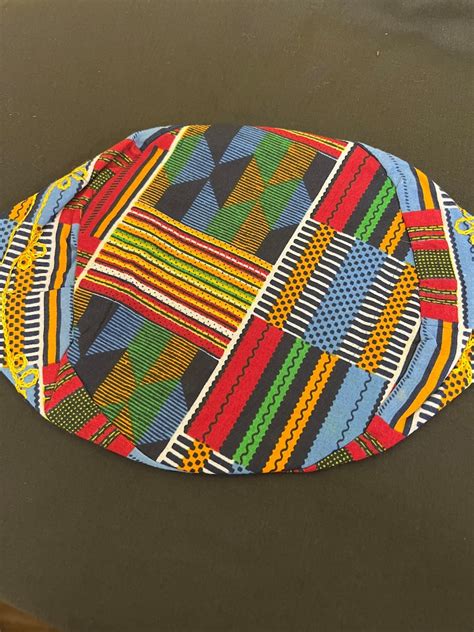 Kente Kufi African Pillbox Hat African Print Hat Men Hat Ethnic Hat