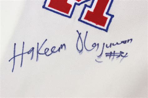 Lot Detail Hakeem Olajuwon Houston Cougars Dual Signed Phi