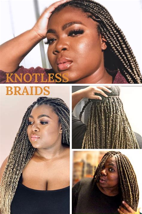 Knotless Braids Braid Tutorial Natural Hair Styles Braids