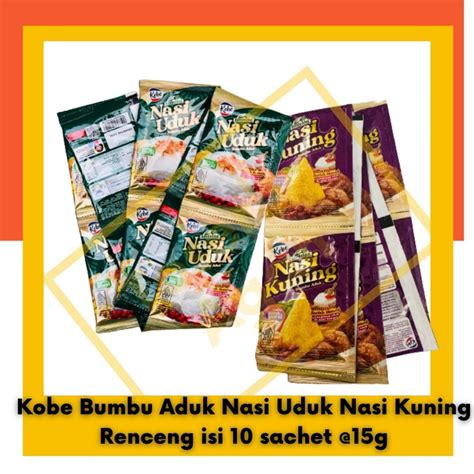 Jual Kobe Bumbu Aduk Nasi Uduk Nasi Kuning 1 Renceng Isi 10 Sachet