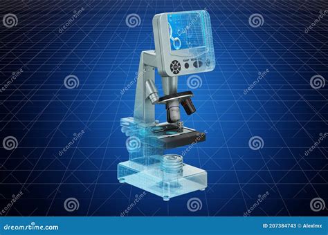 Visualization D Cad Model Of Digital Microscope Blueprint D