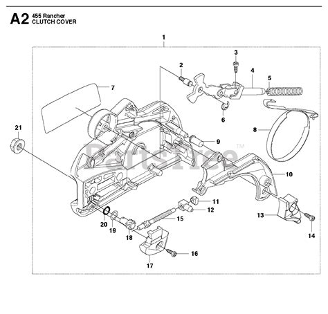 Husqvarna 455 RANCHER - Husqvarna Chainsaw (2011-01) CLUTCH COVER Parts Lookup with Diagrams ...