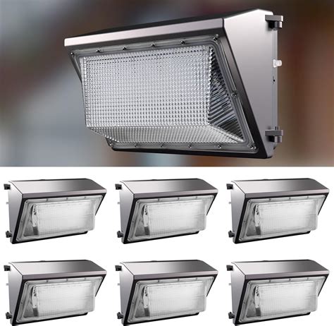 Lightdot 6Pack 120W LED Wall Pack Lights 100 277v Dusk To Dawn With