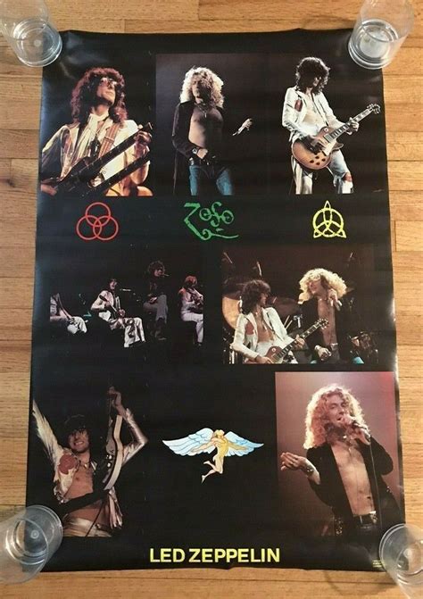 Vintage Led Zeppelin Collage 1972 Poster 23 X 35 Made In Uk Ebay