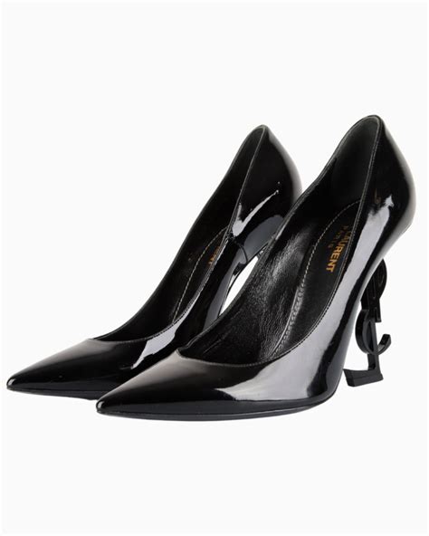 Scarpin Saint Laurent Original Opyum 110 Verniz Preto Feminino