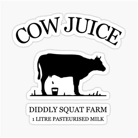 "Cow juice Diddly Squat Farm " Sticker for Sale by TheCherryFarm ...