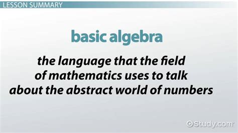 Basic Algebra Rules Equations And Examples Video And Lesson Transcript