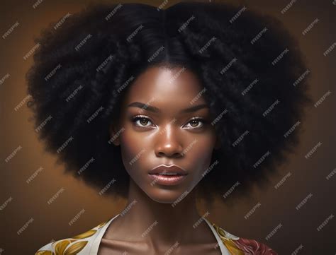 Premium Ai Image A Woman With A Big Afro Hair Afro Hairstyle And